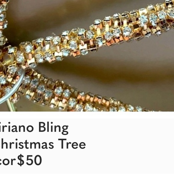Christian Siriano gold gemstone tree topper bow - Picture 6 of 6